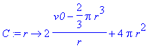 C := proc (r) options operator, arrow; 2/r*(v0-2/3*...
