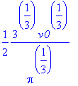 1/2/Pi^(1/3)*3^(1/3)*v0^(1/3)