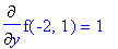 Diff(f(-2,1),y)