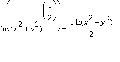 ln((x^2+y^2)^(1/2))