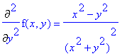 Diff(f(x,y),`$`(y,2))