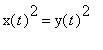 x(t)^2