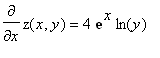 Diff(z(x,y),x)