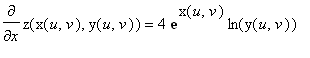 Diff(z(x(u,v),y(u,v)),x)