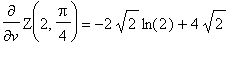 Diff(Z(2,Pi/4),v)