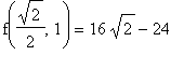 f(sqrt(2)/2,1)