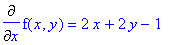 Diff(f(x,y),x)