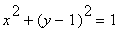 x^2+(y-1)^2