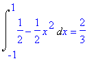 Int(1/2-1/2*x^2,x