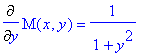 Diff(M(x,y),y)