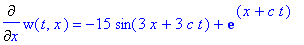 Diff(w(t,x),x)